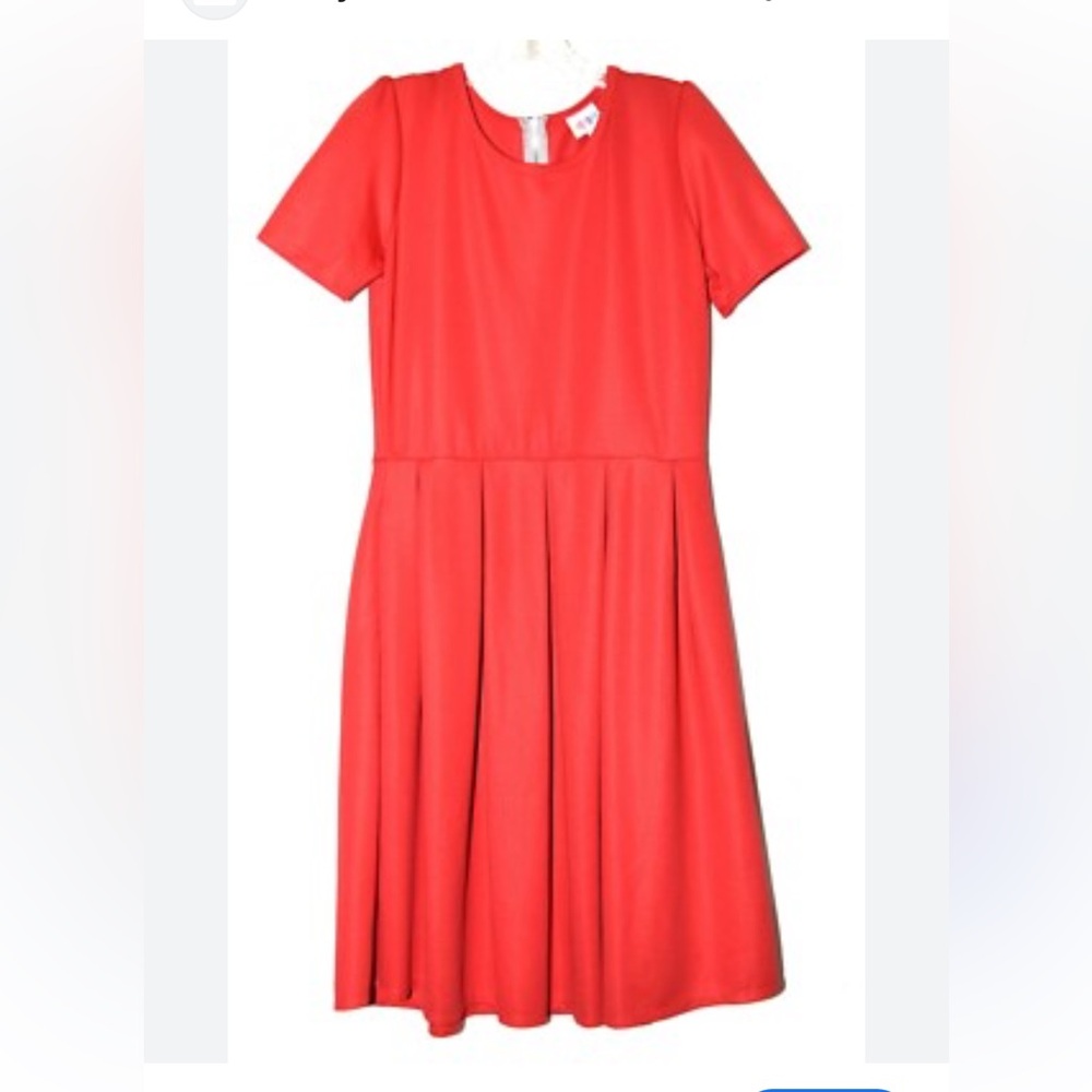 LulaRoe Women’s Amelia Dress Sz M Coral